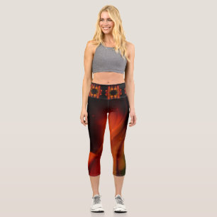 Fire Wave Capri Leggings