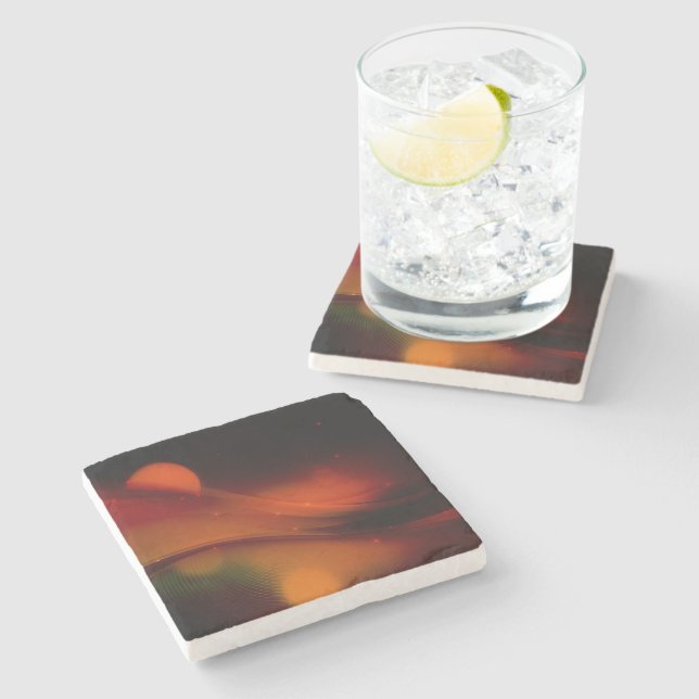 Fire Wave Stone Coaster (Side)