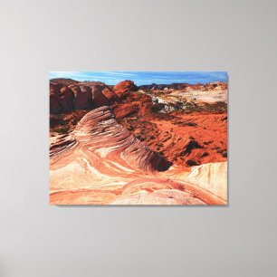 Fire Wave, Valley of Fire Overton Nevada Landscape Canvas Print