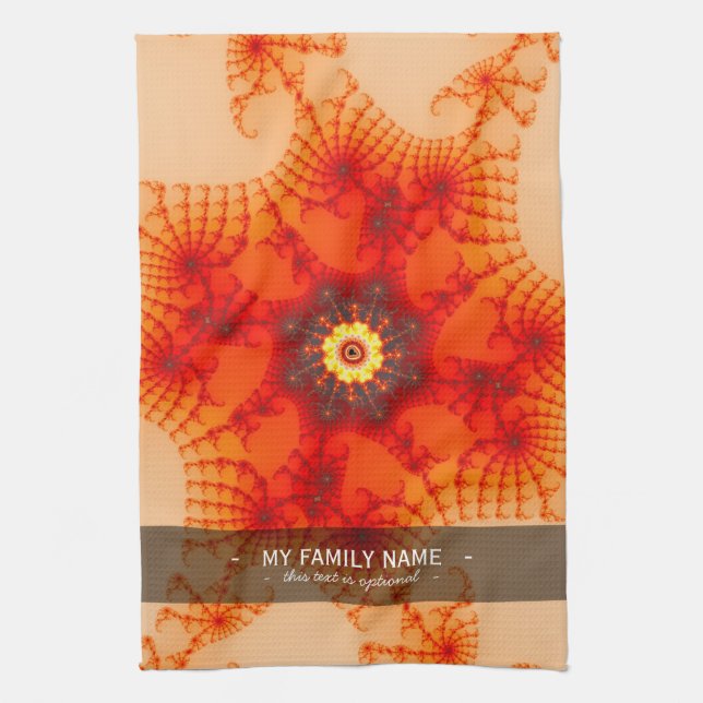 Fire Web - Fractal Art Kitchen Towel (Vertical)