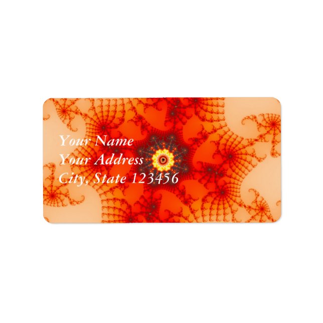 Fire Web - Fractal Art Label (Front)