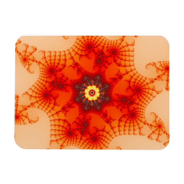 Fire Web - Fractal Art Magnet (Horizontal)