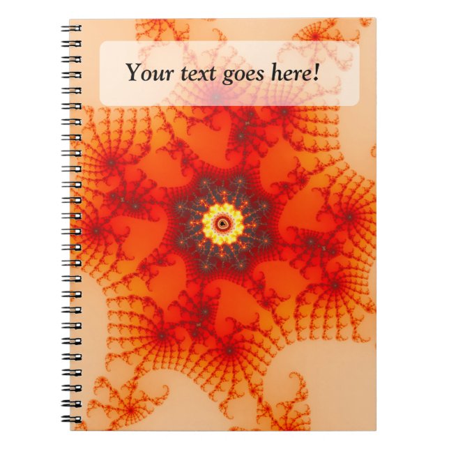 Fire Web - Fractal Art Notebook (Front)