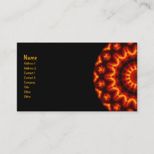 Fire Wheel Kaleidoscope Business Card
