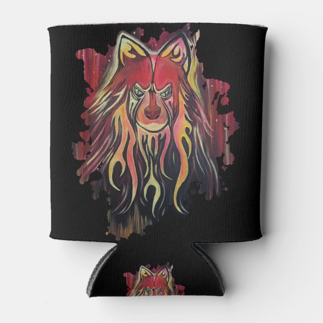 Fire Wolf Can Cooler (Front)