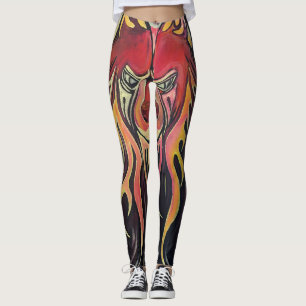 Fire Wolf   Leggings