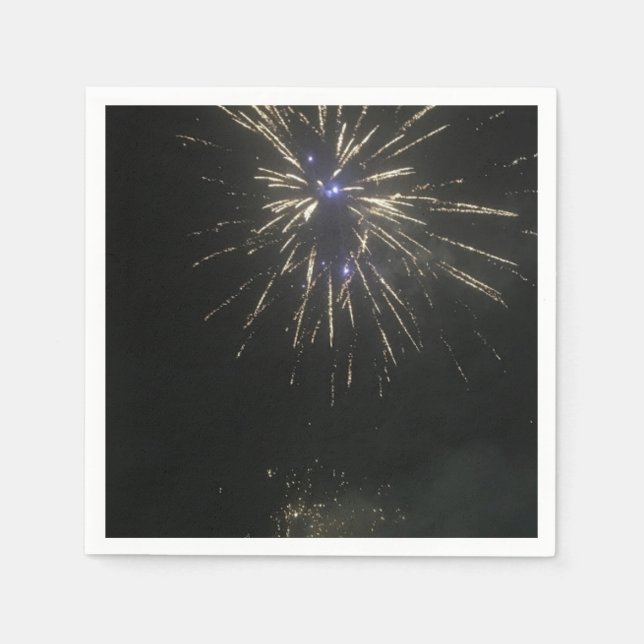 Fire works napkin NYE (Front)