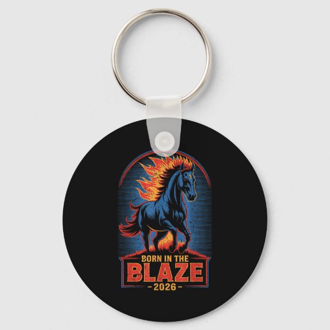 Fire Year Of The Horse – Chinese Zodiac New Year 2 Keychain (Front)