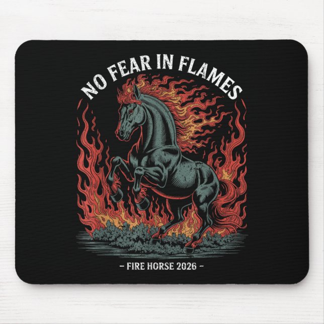 Fire Year Of The Horse – Chinese Zodiac New Year 2 Mouse Pad (Front)