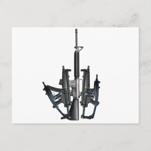 Firearm Middle Finger Postcard