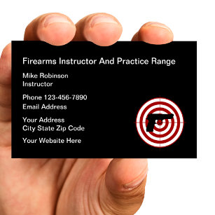 FIrearms Instructor And Self Defence Business Card