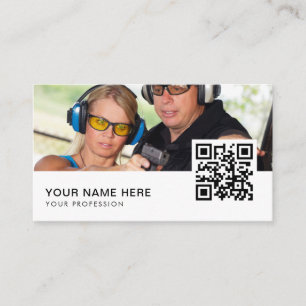 FIrearms Instructor QR Code Business Card