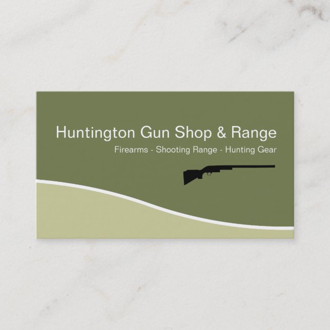 Firearms Shooting Range Business Cards (Front)