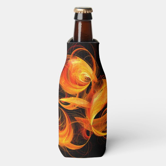 Fireball Abstract Art Bottle Cooler (Bottle Front)