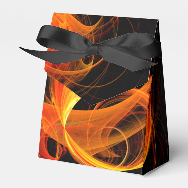 Fireball Abstract Art Favor Box (Front Side)