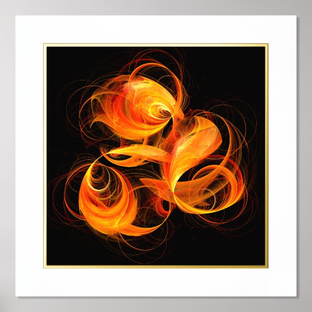 Fireball Abstract Art Foil Prints (Front)