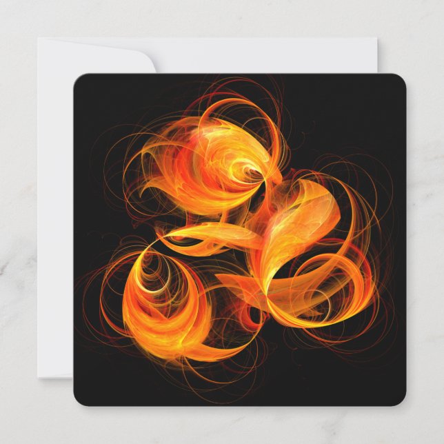 Fireball Abstract Art Invitation (Front)