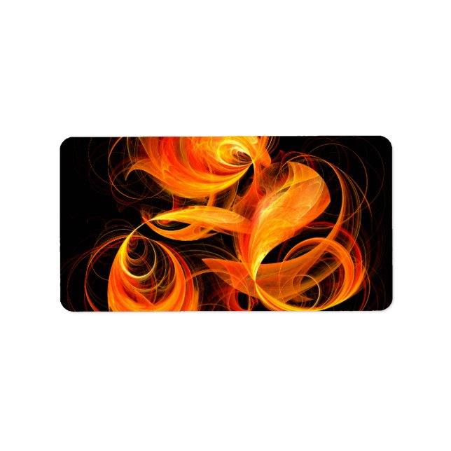 Fireball Abstract Art Label (Front)