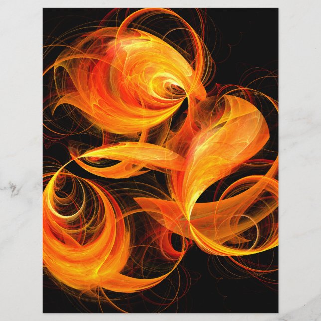 Fireball Abstract Art Letterhead (Front)