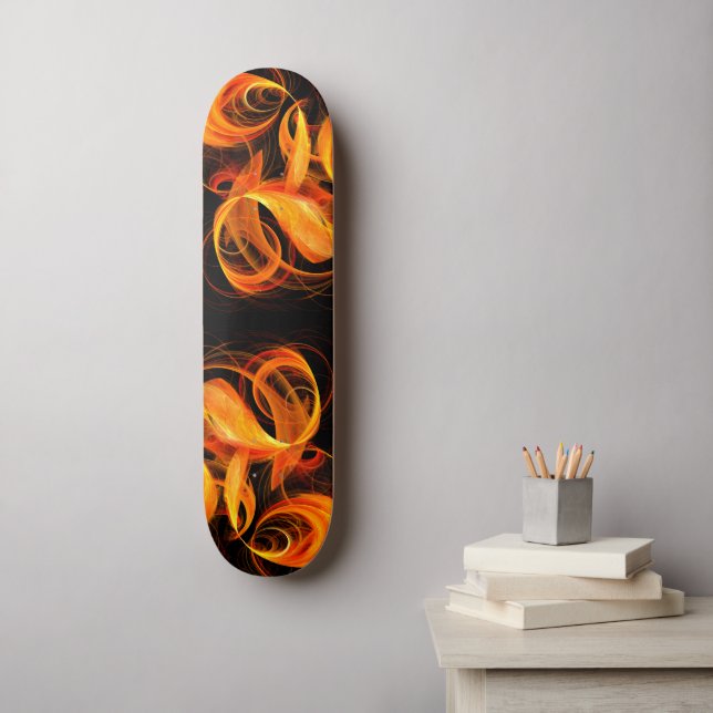 Fireball Abstract Art Skateboard (Wall Art)