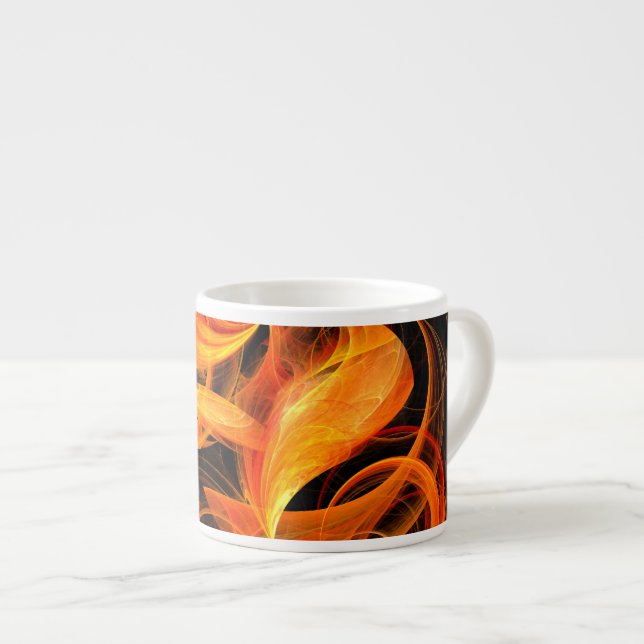 Fireball Art Abstrait Espresso Mug (Devant droit)