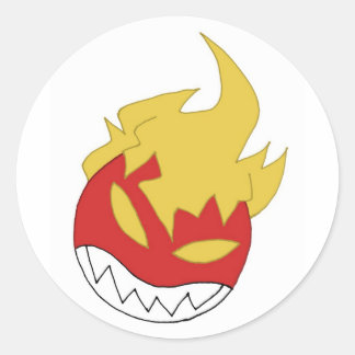 fireball classic round sticker