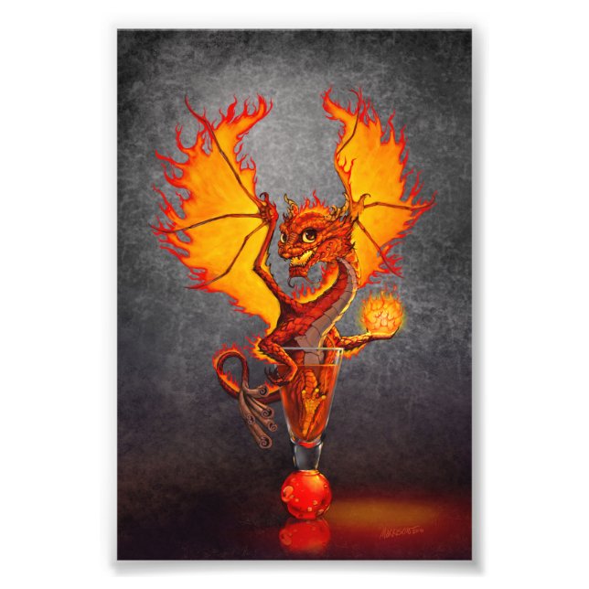 Fireball Dragon 4x6 Print (Front)