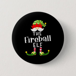 Fireball Elf Group Christmas Funny Pajama Party 2 Inch Round Button