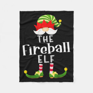 Fireball Elf Group Christmas Funny Pajama Party Fleece Blanket