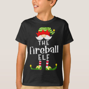 Fireball Elf Group Christmas Funny Pajama Party T-Shirt