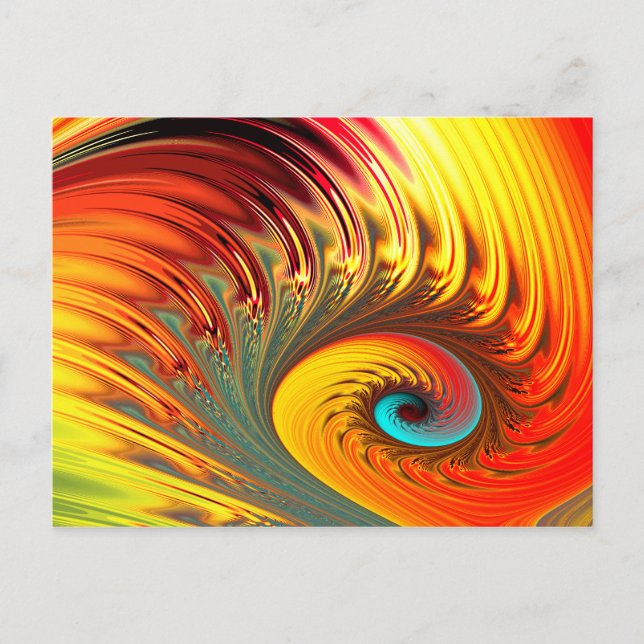 Fireball Fractal Postcard (Front)