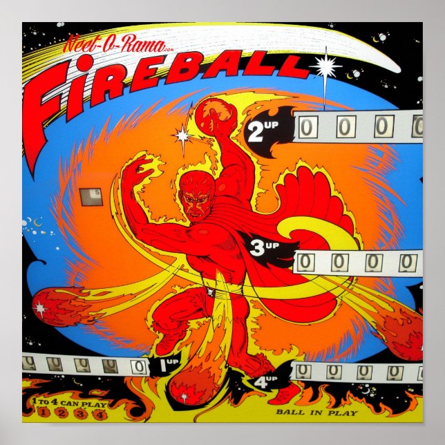 Fireball Pinball Poster (Front)