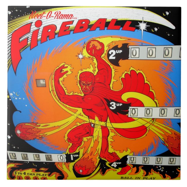 Fireball Pinball Tile (Front)