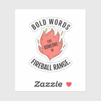 Fireball Range D&D Sticker