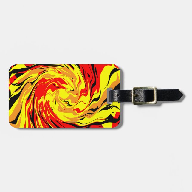 Fireball Spiral Luggage Tag (Front Horizontal)