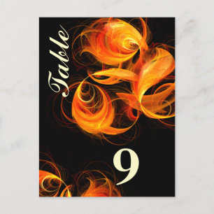 Fireball Table Number Postcard