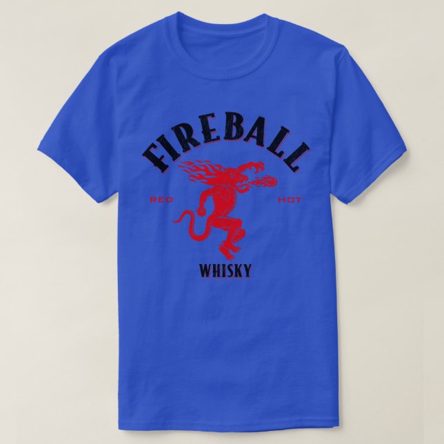 Fireball Worn Out Whisky Lts T-Shirt (Design Front)
