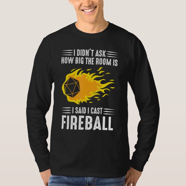 Fireballs Wizard Sorcerer T-Shirt (Front)