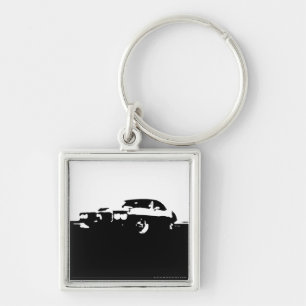 Firebird, 1969 - Black on light Keychain