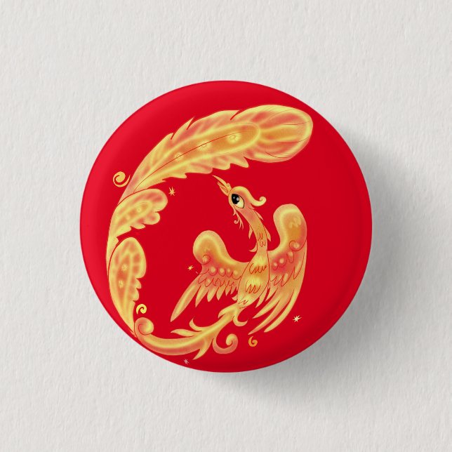 Firebird 1 Inch Round Button (Front)