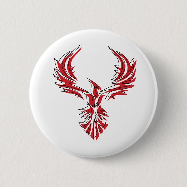 Firebird - Phoenix 2 Inch Round Button (Front)