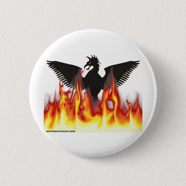 FireBird / Phoenix 2 Inch Round Button (Front)