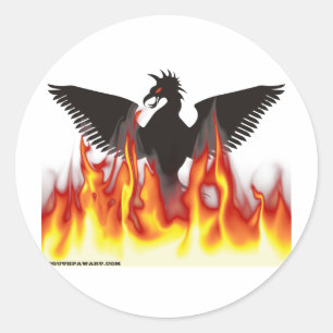 FireBird / Phoenix Classic Round Sticker