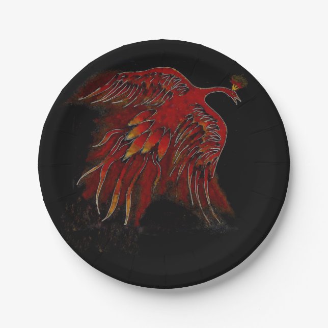 Firebird/Phoenix Paper Plates (Front)