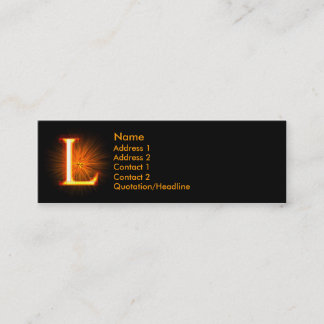 Fireblock Monogram - L Mini Business Card