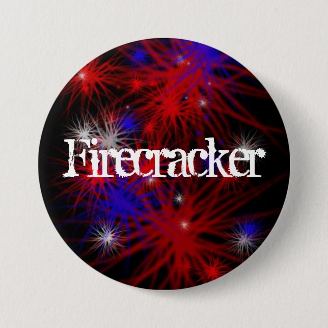 Firecracker 3 Inch Round Button (Front)