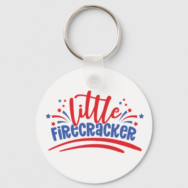 Firecracker 4th July  Keychain (Front)