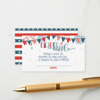 Firecracker 4th of July Baby Shower Diaper Raffle