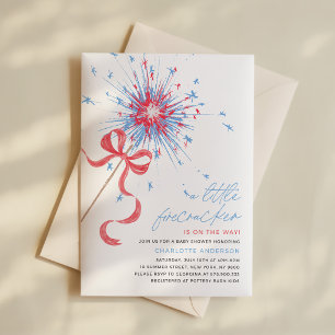 Firecracker 4th of July Baby Shower Invitation