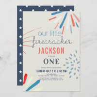 Firecracker 4th of July Fireworks 1st Birthday